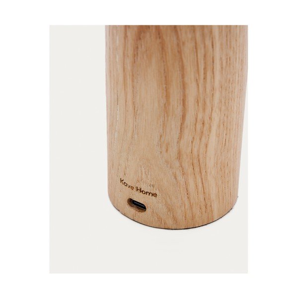 Natūralios spalvos iš uosio masyvo stalinis šviestuvas LED su pritemdymo funkcija (aukštis 30 cm) Luba – Kave Home-image-4