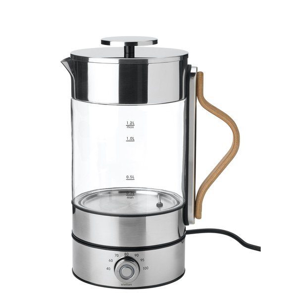 Sidabrinės spalvos iš stiklo virdulys 1,2 l Emma – Stelton