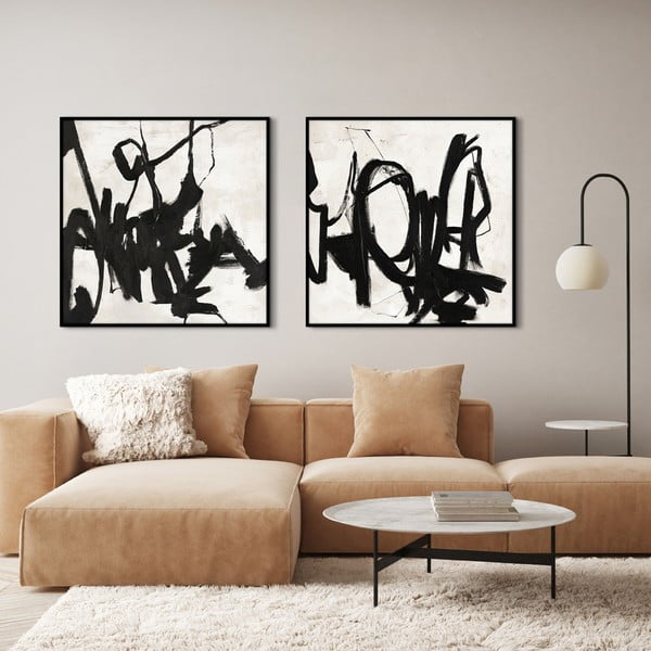 Rankomis tapytas paveikslas 100x100 cm Playblack 2 - Malerifabrikken-image-3