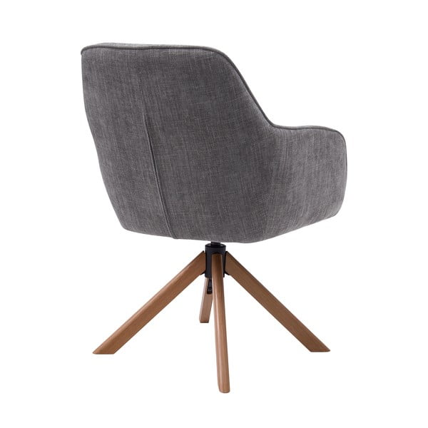 Pilkos spalvos iš audinio valgomojo kėdžių komplektas 2 vnt. Avola – Unique Furniture-image-3