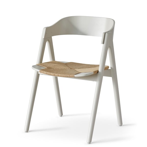 Smėlio spalvos bukmedžio medienos valgomojo kėdė su ratano sėdyne Findahl by Hammel Mette