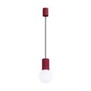 Bordo spalvos kabantis šviestuvas ø 12 cm su stiklo gaubtu Orbital – Sollux
