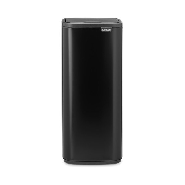 Matinės juodos spalvos šiukšliadėžė iš plieno, galima atidaryti palietus 30 l Bo Touch – Brabantia-image-4