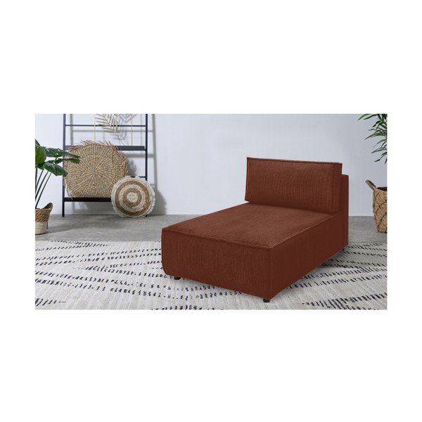 Modulinė sofa raudonos plytų spalvos iš kordinio velveto (kintama) Nihad modular – Bobochic Paris-image-1