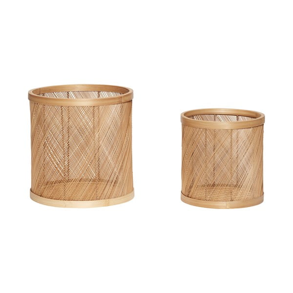 2 bambukinių saugojimo krepšių rinkinys Hübsch Crismo