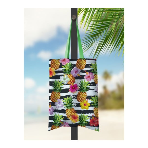 Paplūdimio krepšys Kate Louise Ananasų gėlės