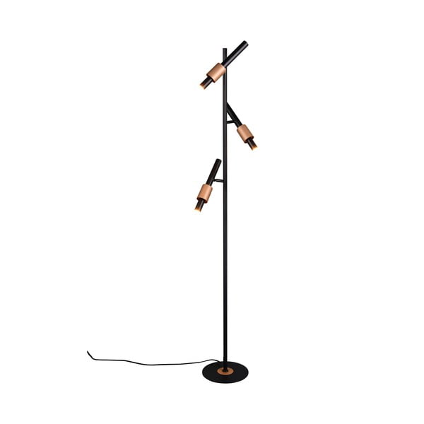 Juodos spalvos/bronzinės spalvos pastatomas šviestuvas LED (aukštis 150 cm) Ikaris – Trio Select-image-1