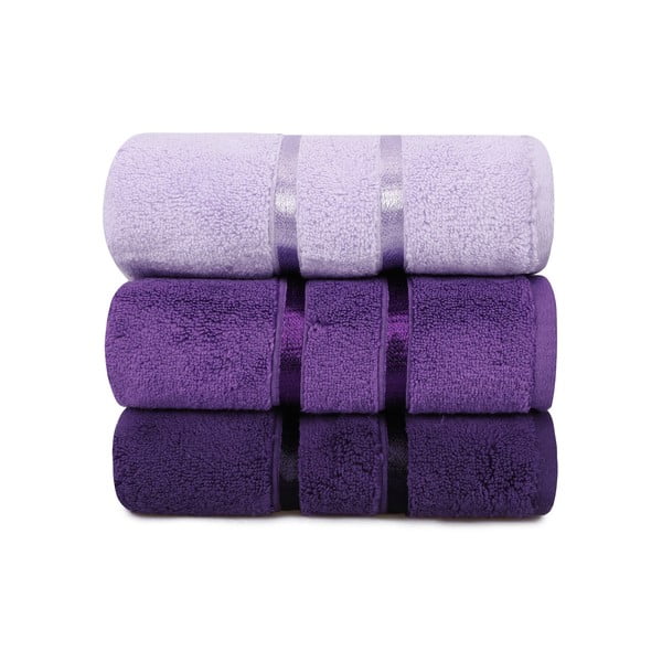 3 violetinių rankšluosčių rinkinys Hobby Dolce, 50 x 90 cm