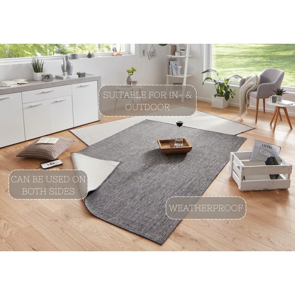 Pilkas dvipusis lauko kilimas NORTHRUGS Miami, 80 x 150 cm-image-4