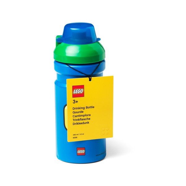 Mėlynas vandens buteliukas su žaliu dangteliu LEGO® Iconic, 390 ml-image-2