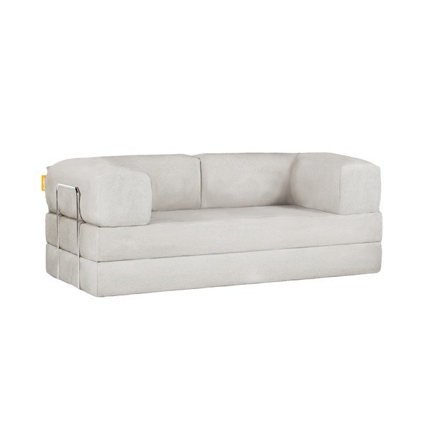 Smėlio spalvos sulankstoma sofa iš boucle 180 cm Bloom – TemaHome