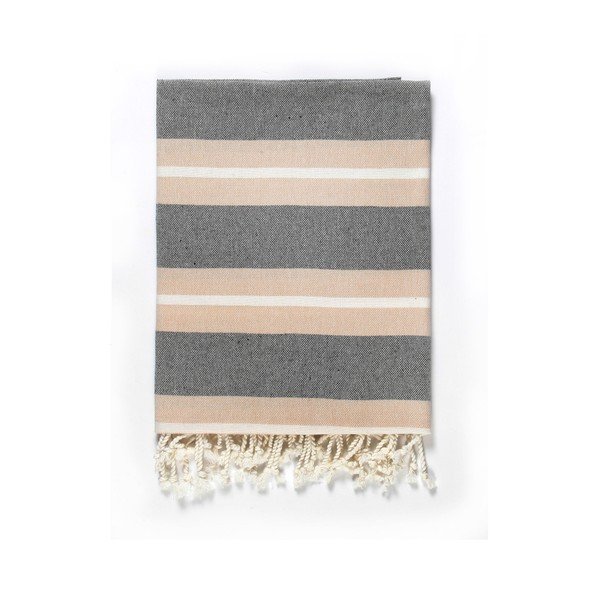 "Kate Louise Cotton Collection Line Beige Grey" rankšluostis, 100 x 180 cm-image-3