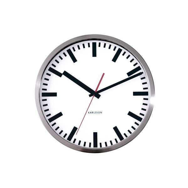 Present Time Station pilkas laikrodis, mažas