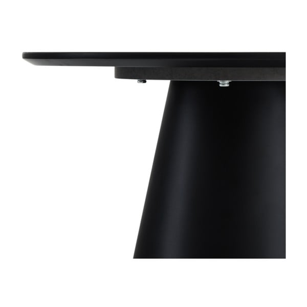 Kavos staliukas juodos spalvos/tamsiai pilkos spalvos su marmuro dekoro stalviršiu ø 60 cm Tango – Furnhouse-image-1