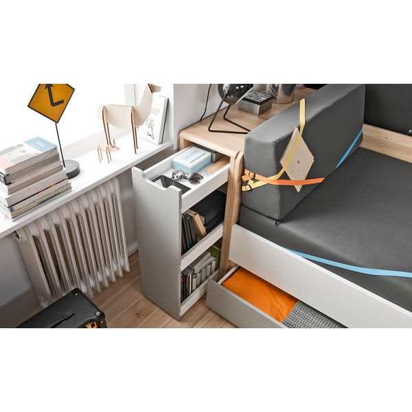 Spintelė su pilkomis durelėmis viengulėlei lovai "Vox Evolve-image-3