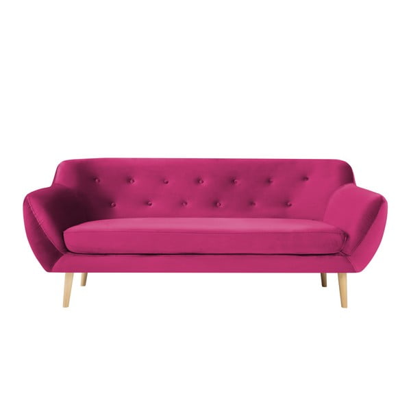 Rožinė trijų vietų sofa Mazzini Sofas Amelie