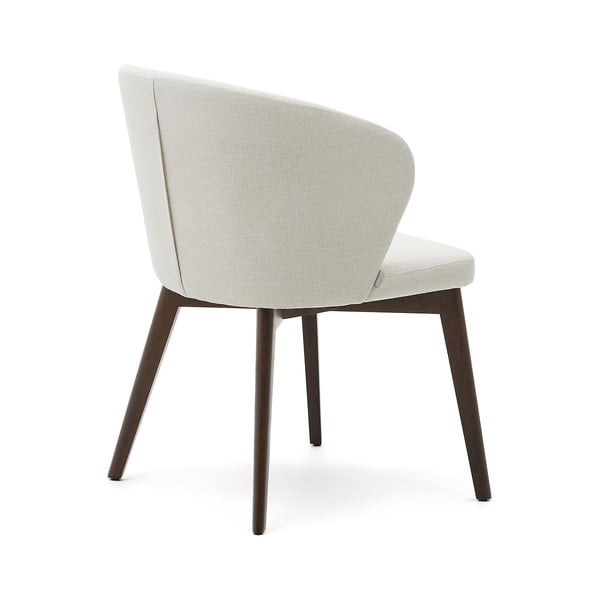 Kreminės spalvos iš audinio valgomojo kėdė Darice – Kave Home-image-3