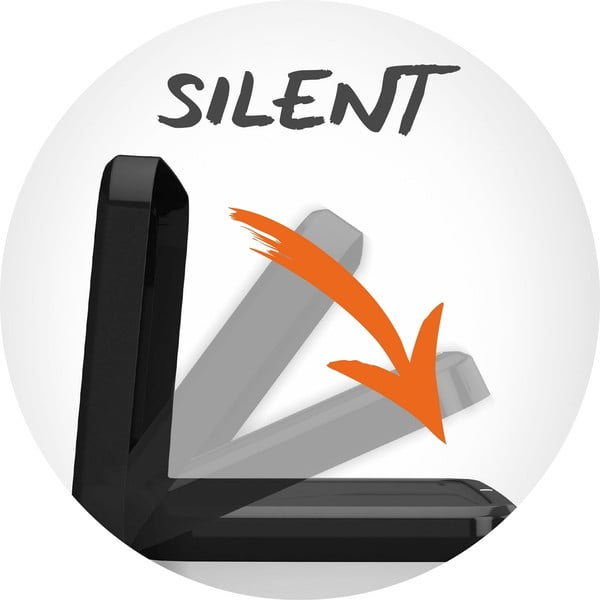 Sidabrinės spalvos iš plastiko šiukšliadėžė su pedalu 40 l Paso – Rotho-image-3