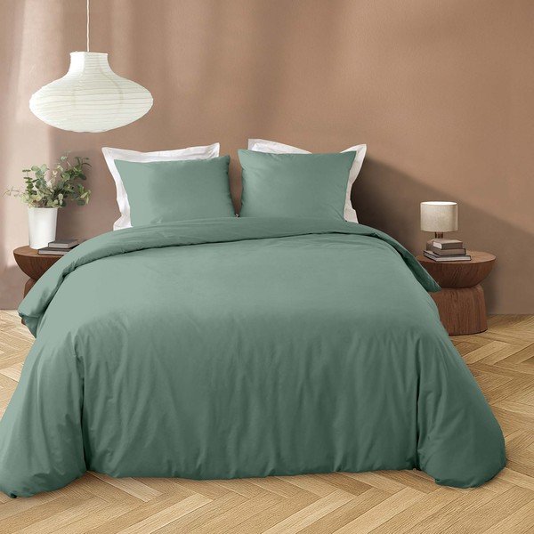 Žalios spalvos iš mikropluošto dvigulė/itin ilga patalynė 3 dalių 240x220 cm Liam – douceur d'intérieur