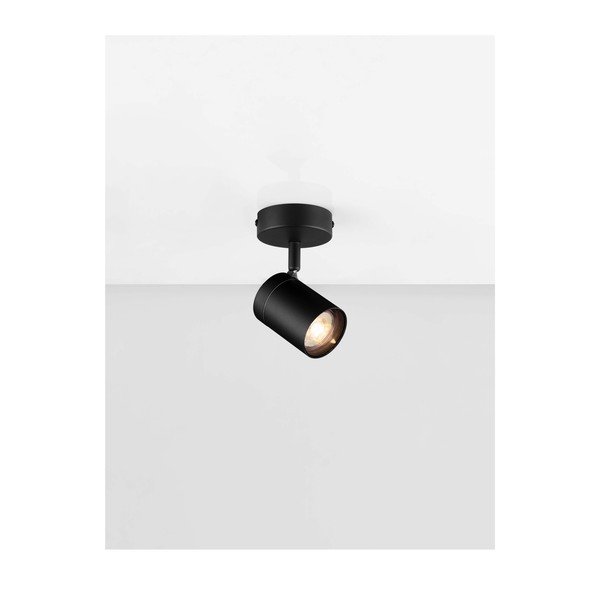 Matinės juodos spalvos iš metalo taškinis šviestuvas su sulankstoma konstrukcija 12x8 cm Alma – Nova Luce-image-4