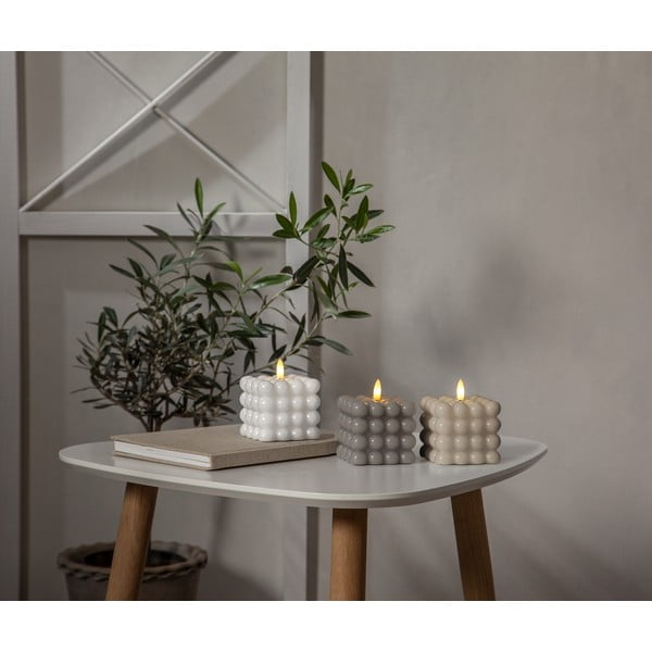 Balto vaško LED žvakė Star Trading Flamme Dot, aukštis 9,5 cm-image-3