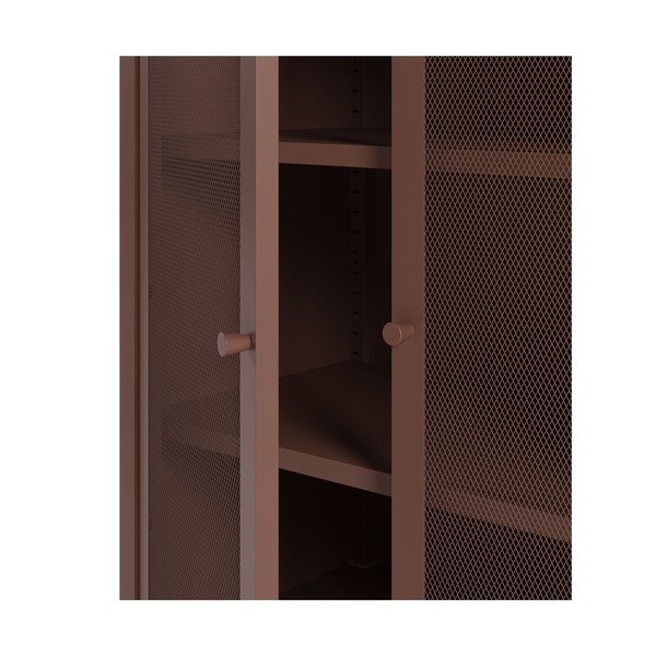 Bordo spalvos iš metalo spintelė 70x100x40 cm Fayna – Marckeric-image-4