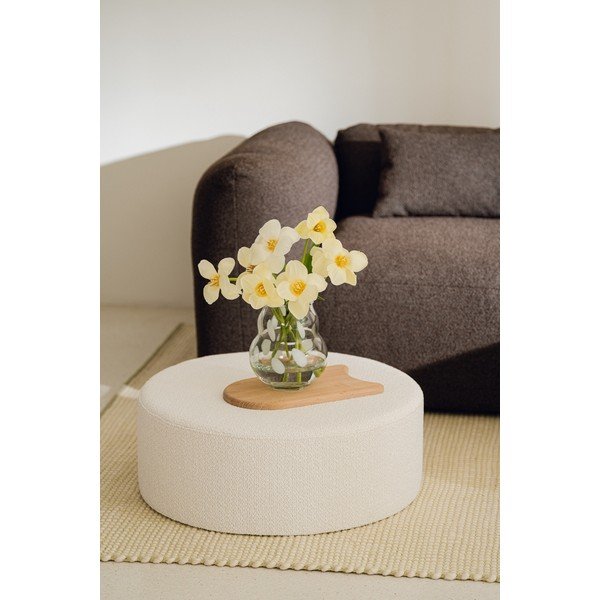 Baltos spalvos iš stiklo  rankų darbo vaza (aukštis 22 cm) Dam – noo.ma-image-4