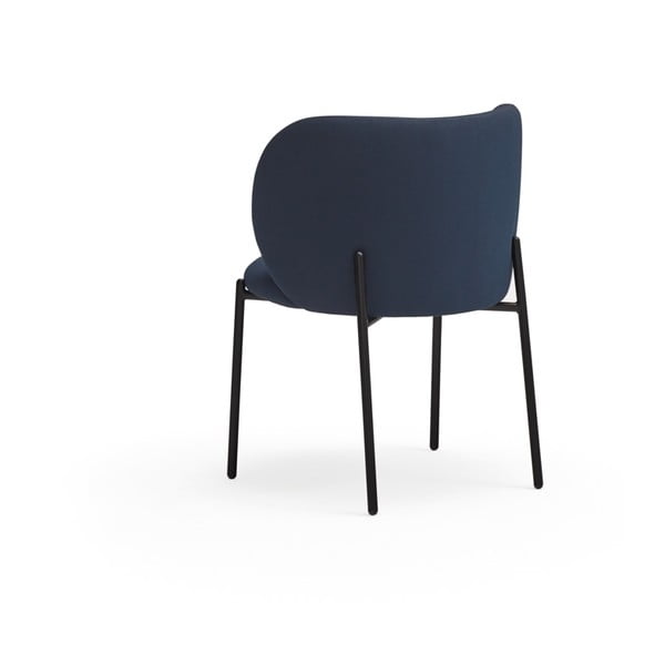 Tamsiai mėlynos spalvos iš audinio valgomojo kėdžių komplektas 2 vnt. Mogi – Teulat-image-2