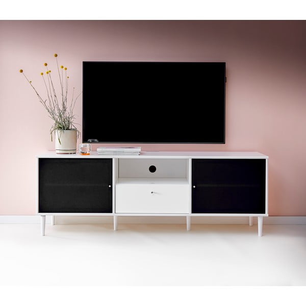 Baltos ir juodos spalvos TV spintelė Mistral 232-image-1