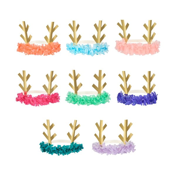 Vakarėlių skrybėlės, 8 vnt. Reindeer - Meri Meri-image-3