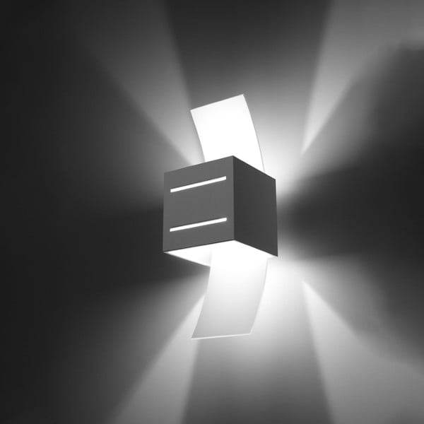 Sieninė lempa baltos spalvos Carlo – Sollux-image-3