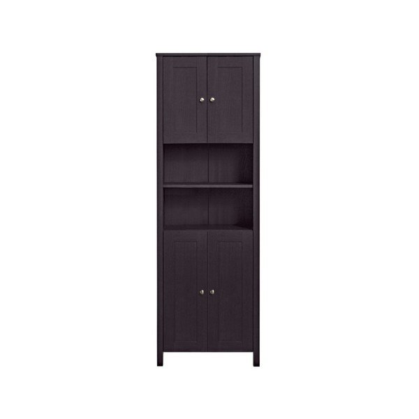 Tamsiai ruda medinė aukšta spintelė "Støraa Jenny", plotis 60 cm-image-2