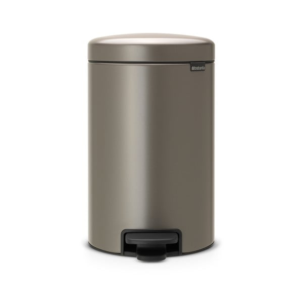 Iš plieno šiukšliadėžė pilkos spalvos su pedalu 12 l NewIcon – Brabantia-image-4