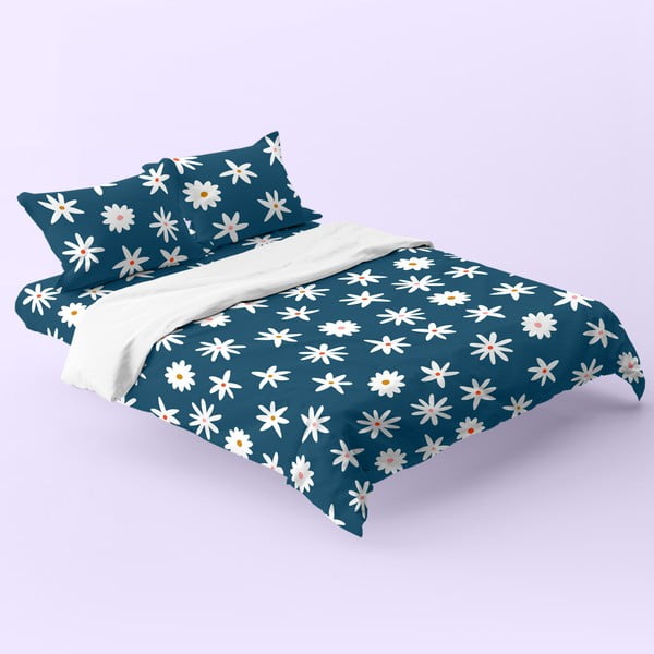 Dvigulis antklodės užvalkalas mėlynos spalvos 200x200 cm Margaret – Aware-image-1