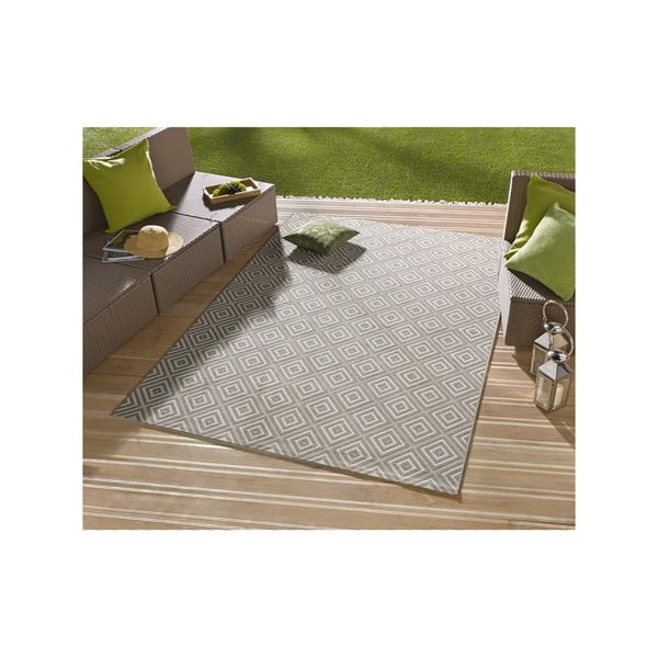 Pilkas lauko kilimas NORTHRUGS Karo, 80 x 150 cm-image-1