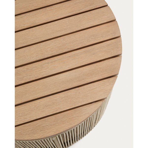 Apvalios formos sodo kavos staliukas su akacijos stalviršiu ø 70 cm Dandara – Kave Home-image-4