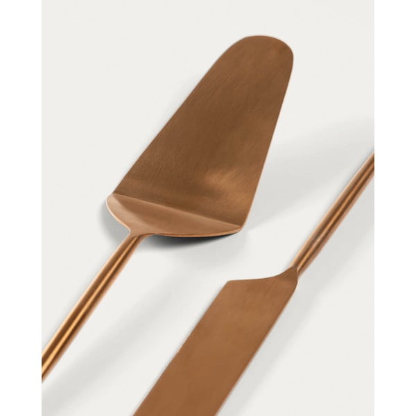 Iš nerūdijančio plieno torto serviravimo rinkinys 2 vnt. Kelda – Kave Home-image-1