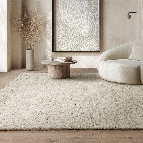 Rankų darbo dramblio kaulo spalvos iš vilnos kilimas 120x170 cm Adler Ivory – Asiatic Carpets-image-1