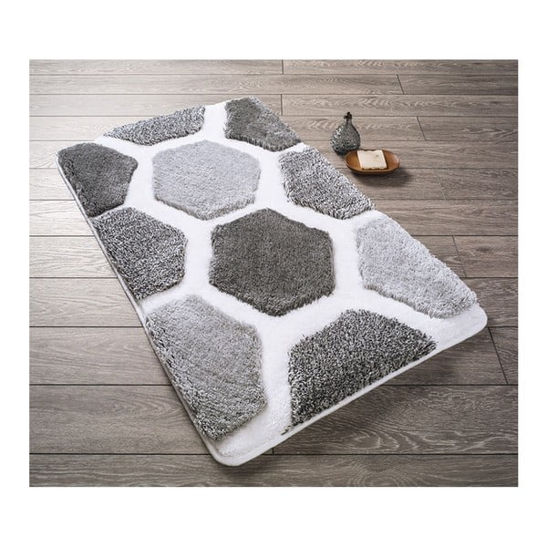 Juodai baltas vonios kilimėlis Confetti Vonios kilimėliai Tenedos, 60 x 100 cm