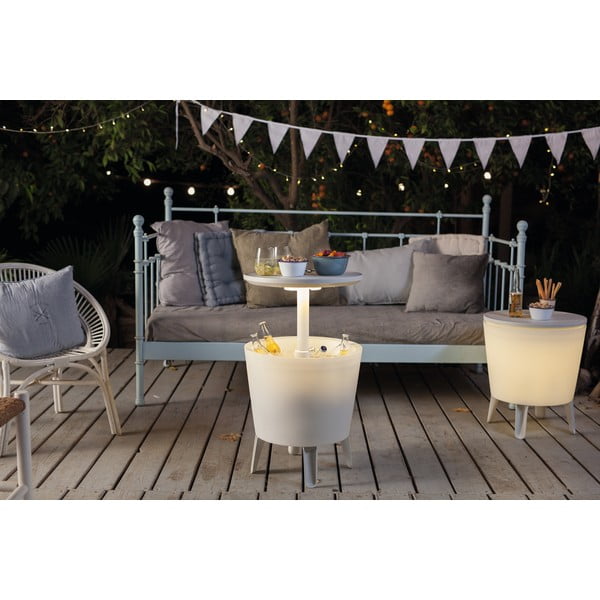 Apvalios formos sodo stalas su padėklu 49.5x49.5 cm Illuminated cool – Keter-image-4