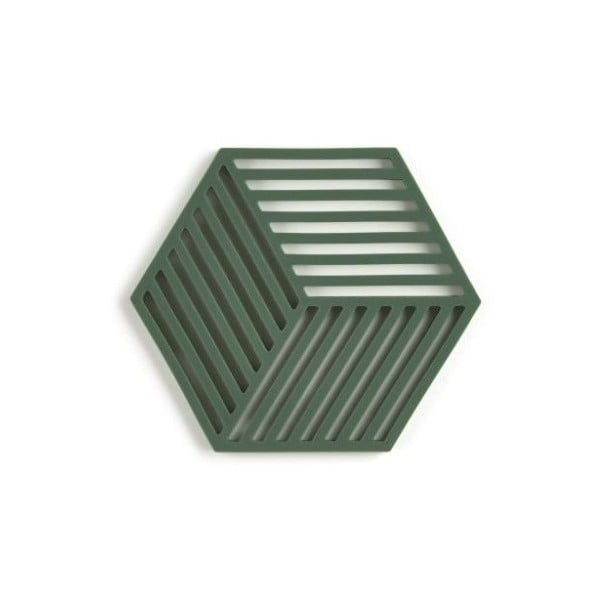 Tamsiai žalias silikoninis kilimėlis puodams Zone Hexagon