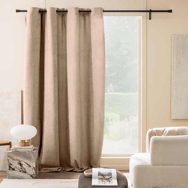 Šviesiai rudos spalvos iš boucle užuolaida 140x260 cm Winona – douceur d'intérieur-image-3