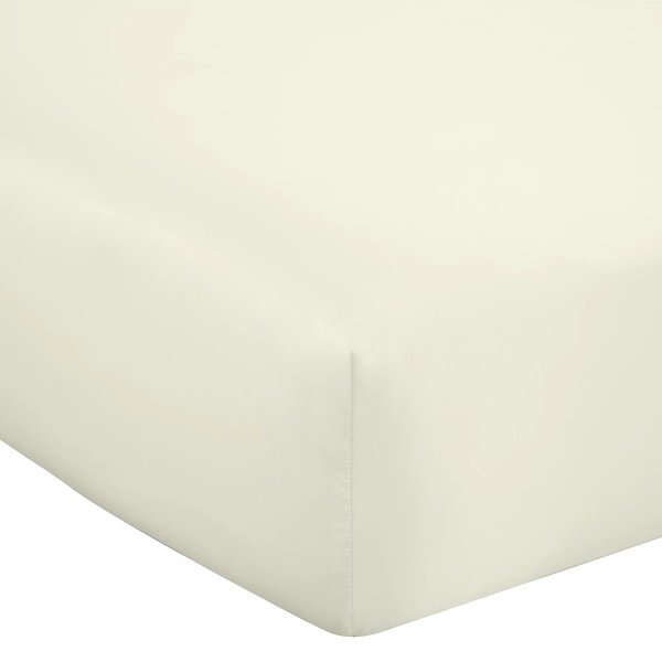 Smėlio spalvos iš satino paklodė su guma 135x190 cm Silky Soft – Catherine Lansfield