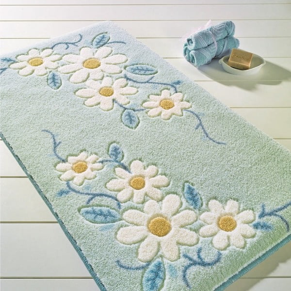 Mėlynas vonios kilimėlis Confetti Bathmats Margherita, 57 x 100 cm