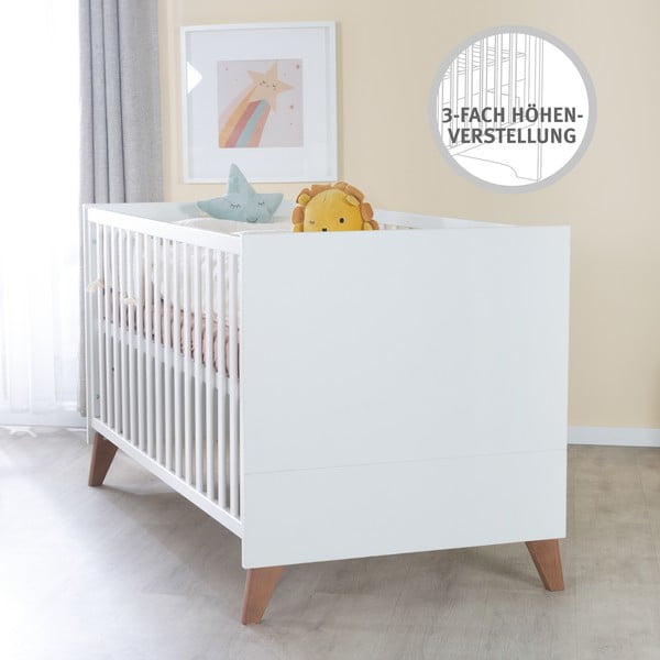 Vaikiška lovelė baltos spalvos/natūralios spalvos 70x140 cm Ole – Roba-image-1