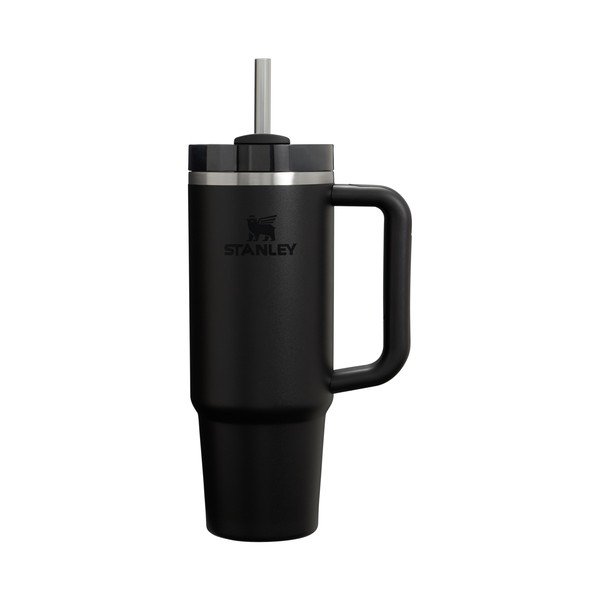 Juodos spalvos iš nerūdijančio plieno su šiaudeliu termosas 890 ml Quencher H2.O FlowState™ Tumbler Black 2.0 – Stanley