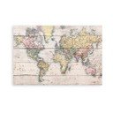 Sieninis ženklas iš pušies medienos Really Nice Things Mapamundi, 40 x 60 cm
