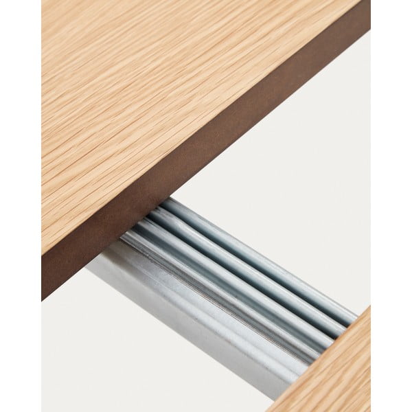 Apvalios formos prailginamas valgomojo stalas iš ąžuolo ø 120 cm Montuiri – Kave Home-image-3
