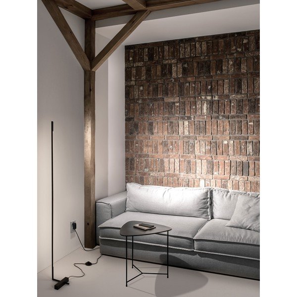 Juodos spalvos iš metalo pastatomas šviestuvas LED (aukštis 140 cm) su gaubtu iš akrilo stiklo Raccio – Nova Luce-image-1