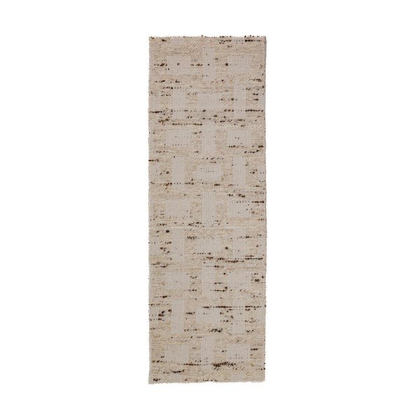 Rankų darbo natūralios spalvos iš vilnos mišinio kilimas 80x230 cm Rova Blend – Flair Rugs